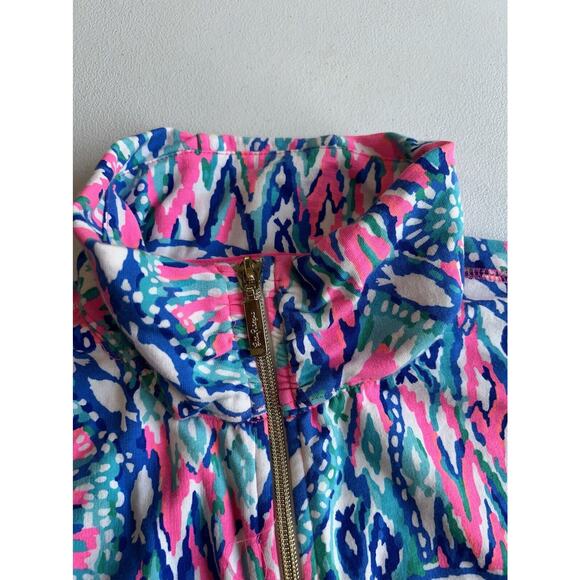 Lilly Pulitzer Tiki Pink DeeDee Swing Jacket‎ Size XS Multicolor Athletic Zipper - Picture 4 of 9